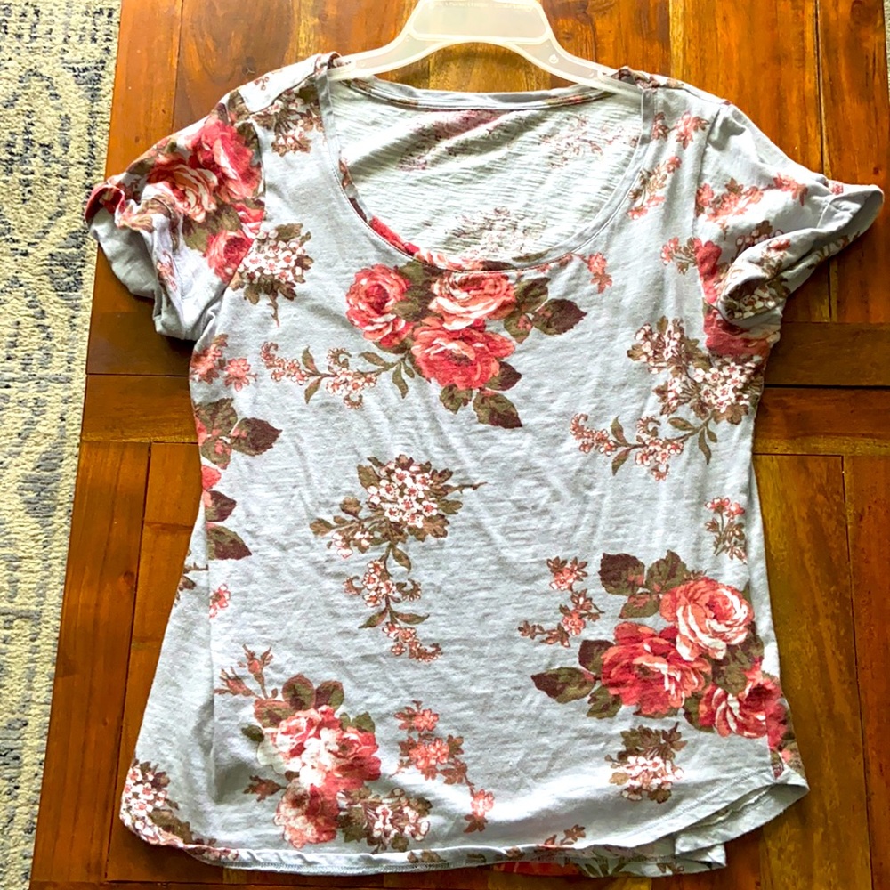 Floral short sleep top